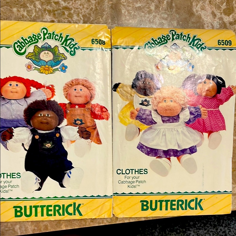Set of 2 Butterick Cabbage Patch Kids Clothes Patterns